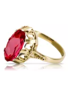  Rubín 14k žluté zlato Vintage craft vrc134y